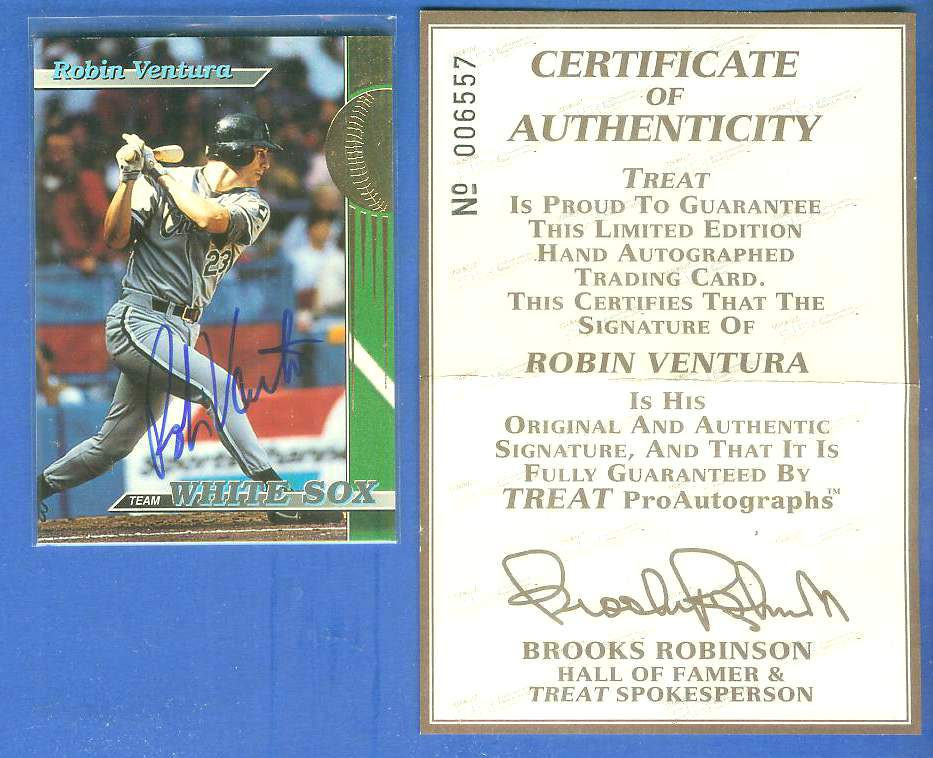  Robin Ventura - 1993 Stadium Club 'Team White Sox' AUTOGRAPHED Baseball cards value
