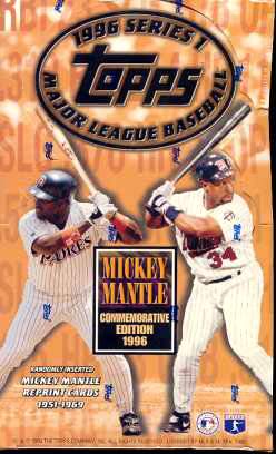  1996 Topps - Wax Box Series 1 (36 packs) Baseball cards value
