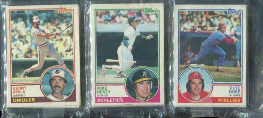  1983 Topps rack - With Pete Rose showing on TOP Baseball cards value