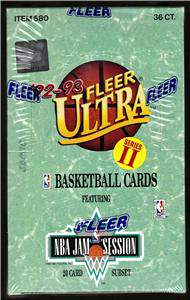  1992-93 Fleer Ultra S2 BASKETBALL -  Unopened Box (36 packs) Basketball cards value