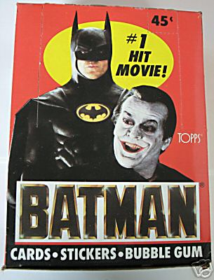  1989 Batman - Wax Box (36 packs, 10 cards/stickers per pack) Non-Sport cards