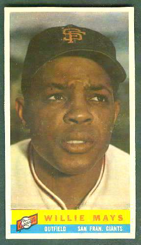 1959 Bazooka #15 WILLIE MAYS [#a] (Giants) Baseball cards value