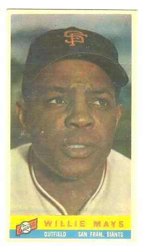 1959 Bazooka #15 WILLIE MAYS [#b] (Giants) Baseball cards value