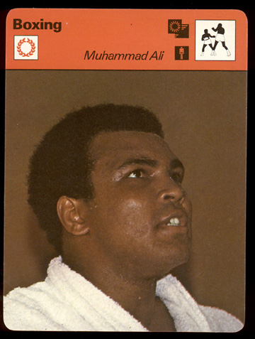 1977-79 Sportscaster BOXING card #01-03 Muhammad Ali (printed in JAPAN) Baseball cards