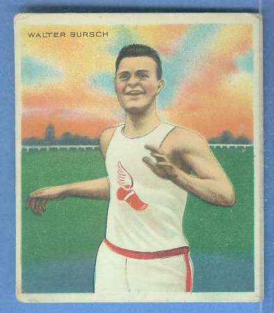  1910 T218 Mecca TRACK - Walter Bursch Baseball cards value