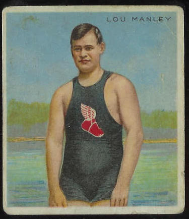  1910 T218 Mecca SWIMMING - Lou Manley Baseball cards value