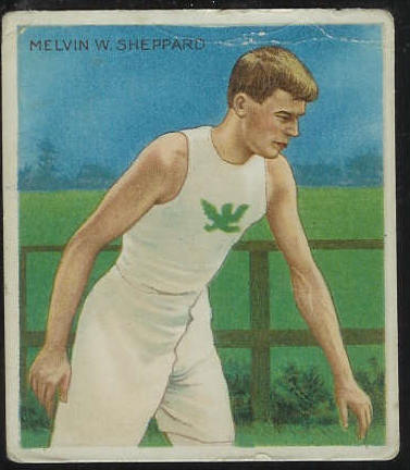  1910 T218 Mecca TRACK - Melvin Sheppard Baseball cards value