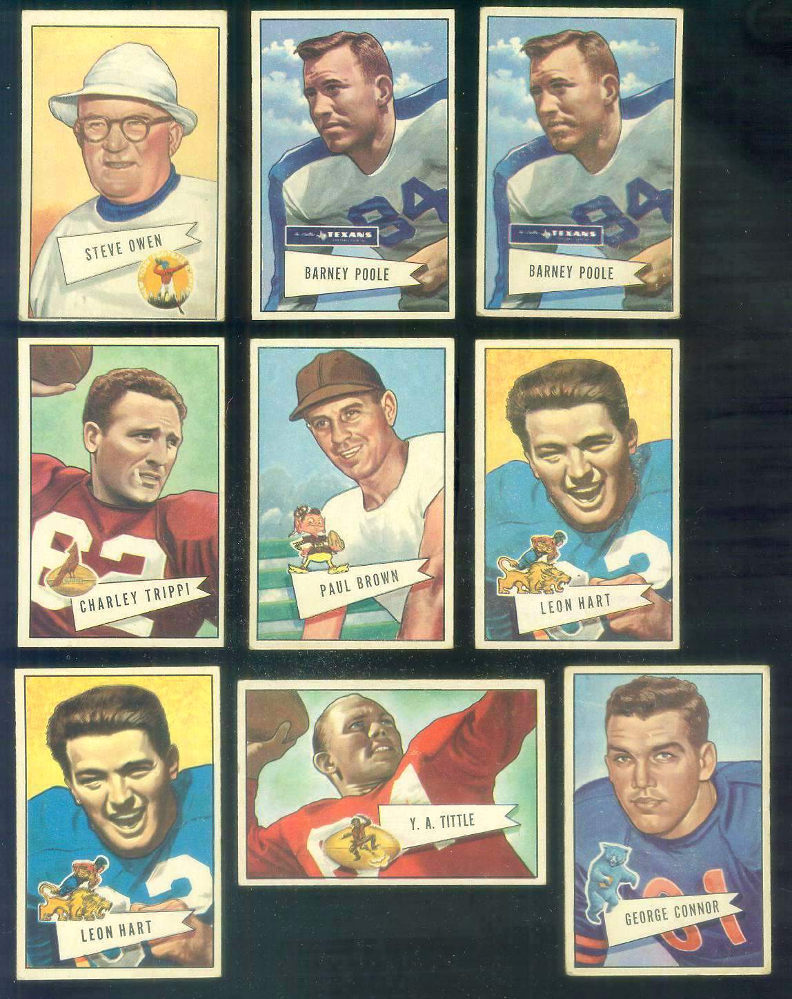 1952 Bowman Small FB # 15 Leon Hart (Lions) Football cards value