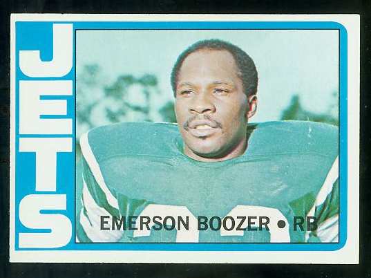 1972 Topps FB #322 Emerson Boozer [#a] VERY SCARCE SHORT PRINT (Jets) Football cards value