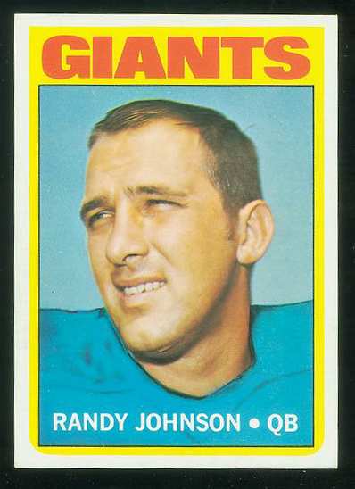 1972 Topps FB #325 Randy Johnson VERY SCARCE SHORT PRINT (Giants) Football cards value