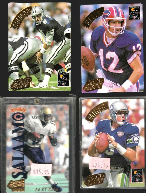 1991-1994 Action Packed 24kt GOLD - Lot of (5) and (3) are HALL-of-FAMERS ! Football cards value