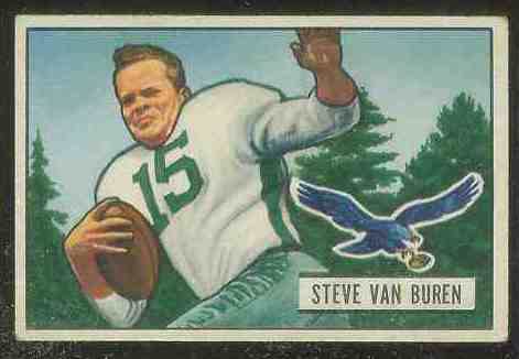 1951 Bowman FB #.10 Steve Van Buren Football cards value