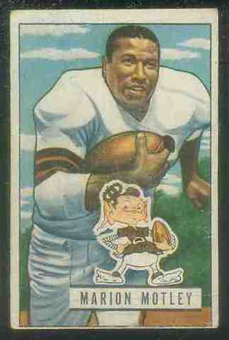 1951 Bowman FB #109 Marion Motley Football cards value