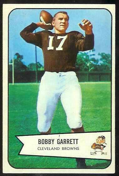 1954 Bowman FB #.16 Bobby Garrett (Browns) Football cards value