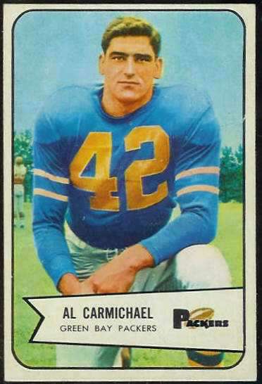 1954 Bowman FB #115 Al Carmichael [#b] (Packers) Football cards value
