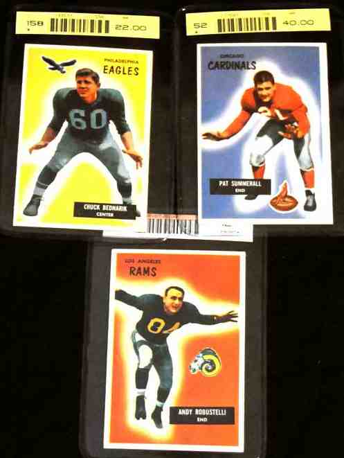 1955 Bowman FB #121 Andy Robustelli (Rams) Football cards value