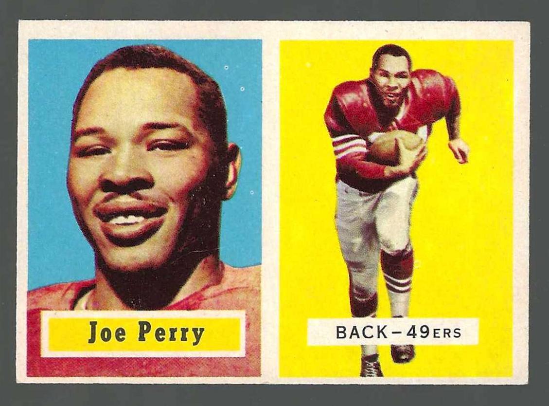 1957 Topps FB #129 Joe Perry [#] (49ers) Football cards value