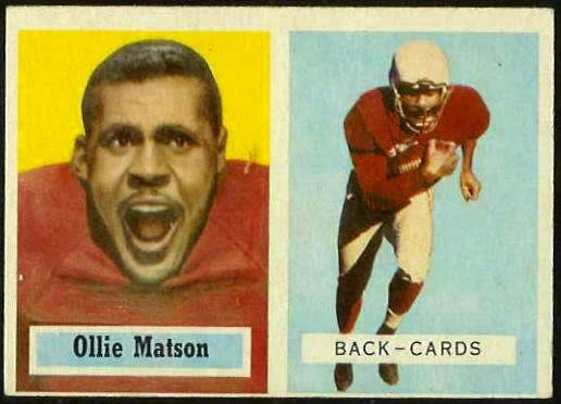 1957 Topps FB #.26 Ollie Matson [#a] (Chicago Cardinals) Football cards value