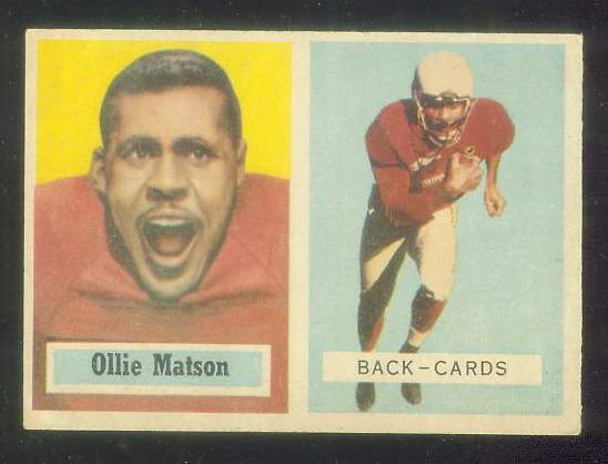 1957 Topps FB #.26 Ollie Matson [#b] (Chicago Cardinals) Football cards value