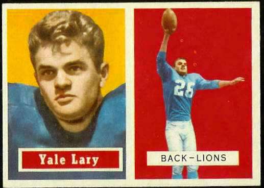 1957 Topps FB #.68 Yale Lary (Lions) Football cards value