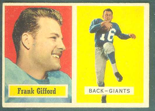 1957 Topps FB #.88 Frank Gifford [#c] (NY Giants) Football cards value