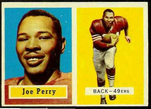 1957 Topps FB #129 Joe Perry [#a] (49ers) Football cards value