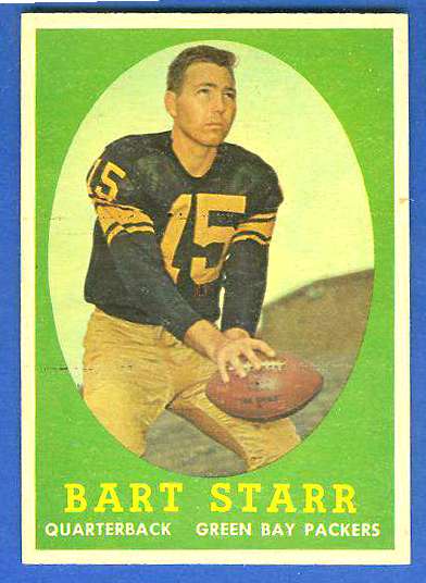 1958 Topps FB # 66 Bart Starr (Packers Hall-of-Famer) Football cards value