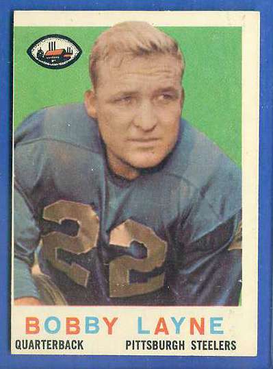 1959 Topps FB #.40 Bobby Layne Football cards value