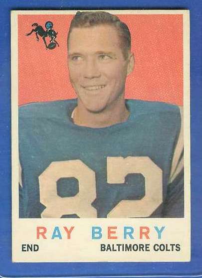 1959 Topps FB #.55 Raymond Berry (Baltimore Colts) Football cards value
