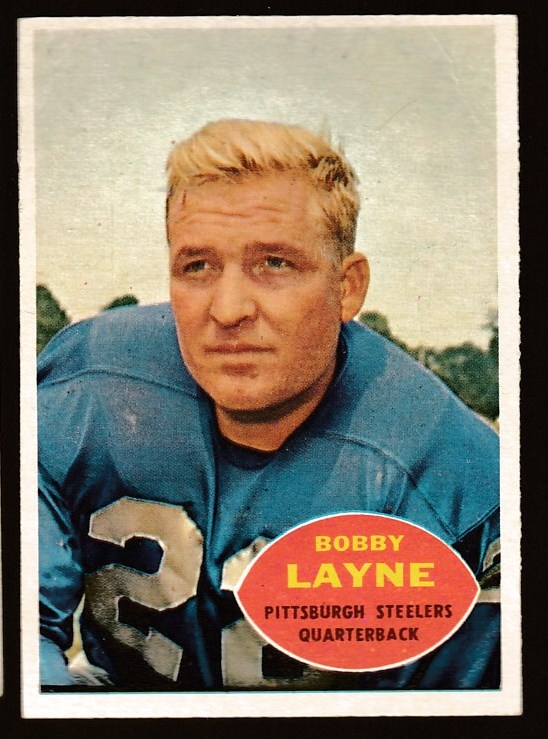 1960 Topps FB # 93 Bobby Layne [#] (Steelers) Football cards value