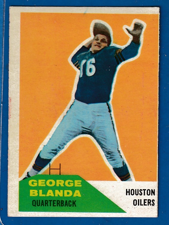 1960 Fleer FB # 58 George Blanda [#] (Oilers) Football cards value