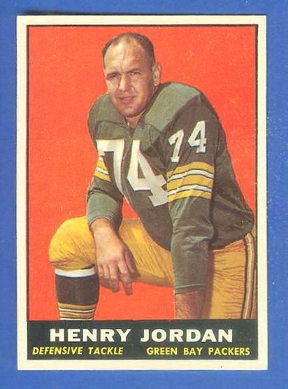 1961 Topps FB #.45 Henry Jordan ROOKIE (Packers) Football cards value