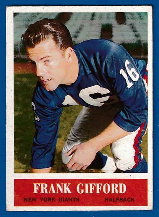 1964 Philadelphia FB #117 Frank Gifford [#a] (NY Giants) Football cards value