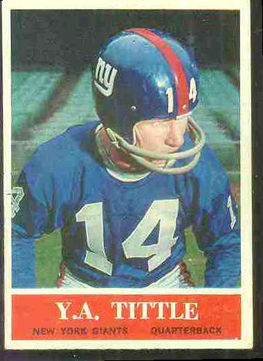 1964 Philadelphia FB #124 Y.A. Tittle (NY Giants) Football cards value