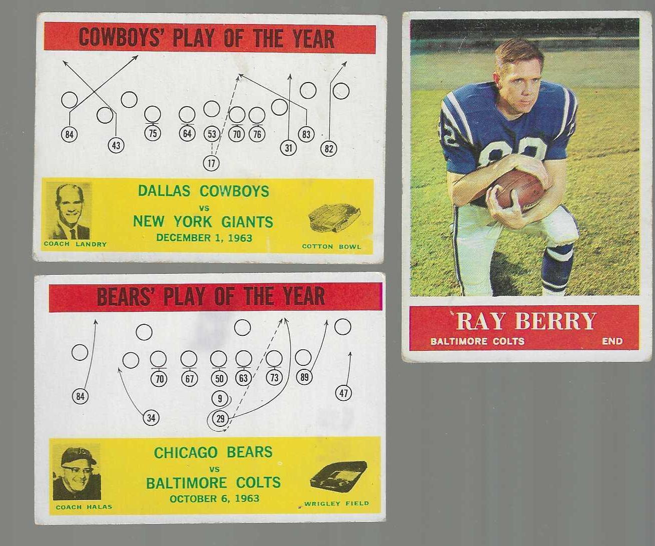 1964 Philadelphia  FOOTBALL - Lot of (4) Hall-of-Famers Football cards value