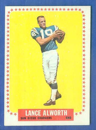 1964 Topps FB #155 Lance Alworth [#] (Chargers) Football cards value
