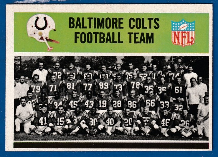 1965 Philadelphia FB #  1 Baltimore Colts Team card