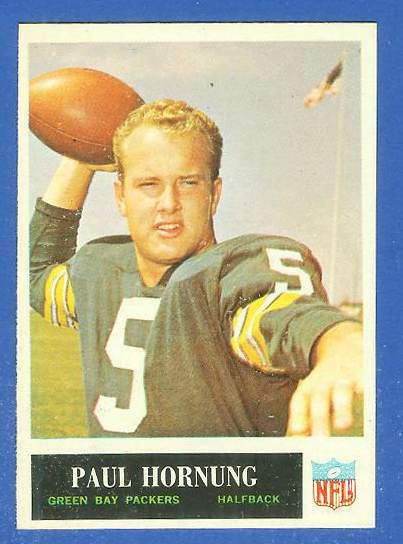 1965 Philadelphia FB # 76 Paul Hornung (Packers) Football cards value