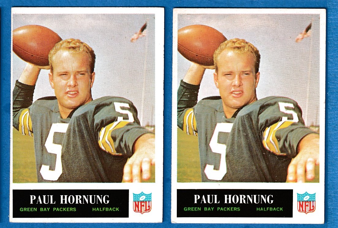 1965 Philadelphia FB # 76 Paul Hornung (Packers) Football cards value