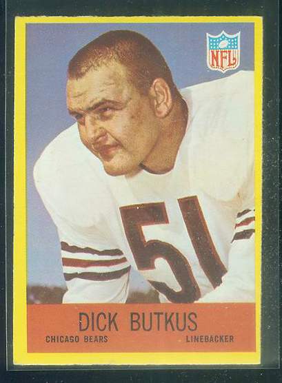 1967 Philadelphia FB #.28 Dick Butkus Football cards value
