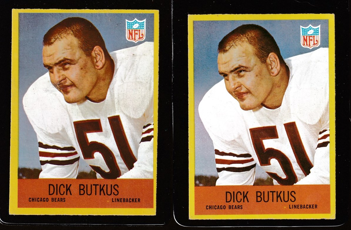 1967 Philadelphia FB # 28 Dick Butkus [#] (Bears) Football cards value