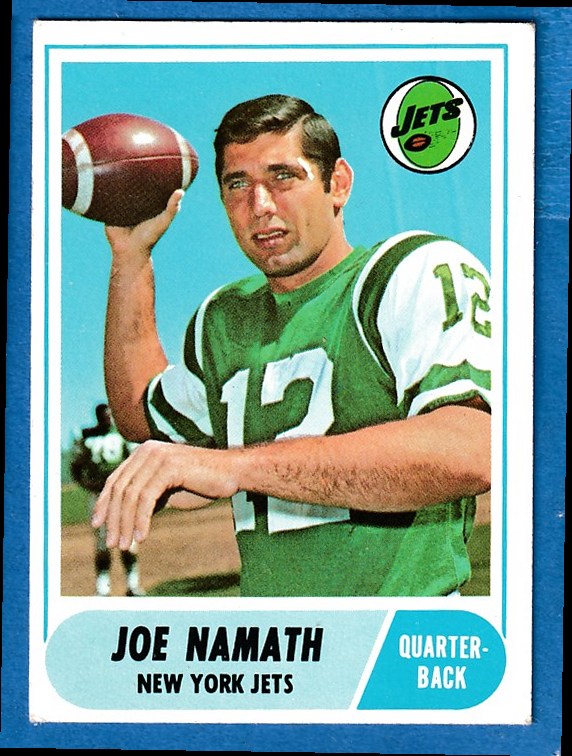 1968 Topps FB # 65 Joe Namath (Jets) Football cards value