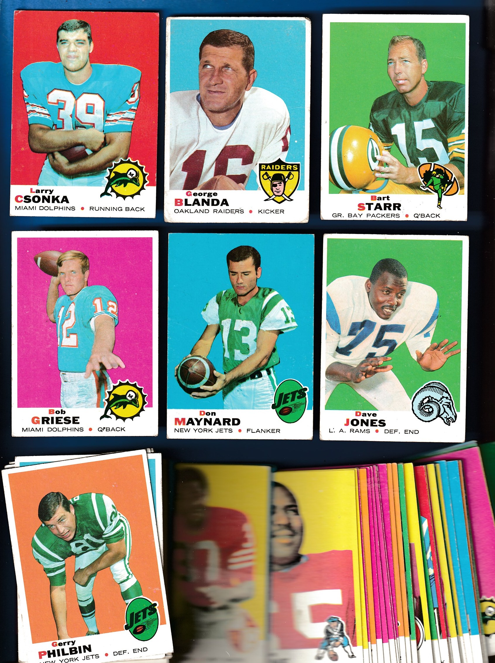 1969 Topps FB  - Starter Set/Lot of (96) different with Bart Starr & others Football cards value