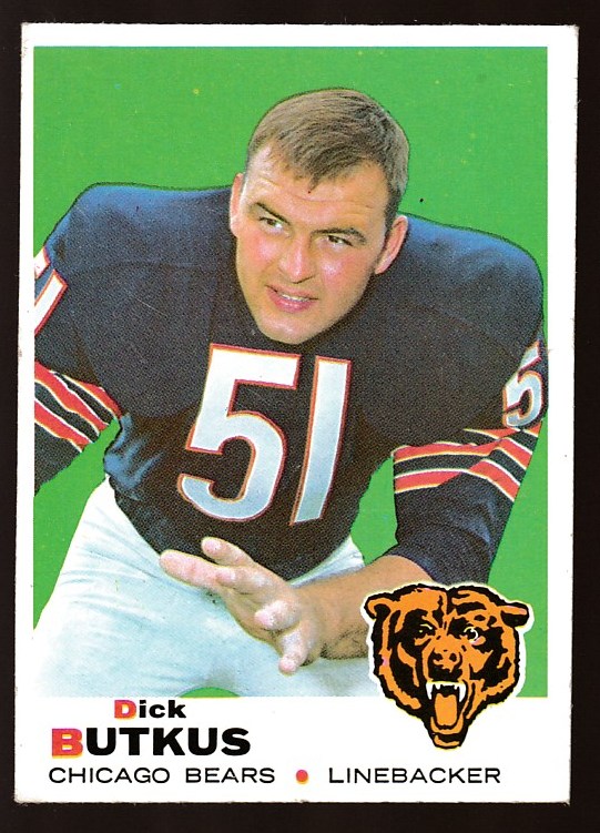 1969 Topps FB #139 Dick Butkus [#] (Bears) Football cards value