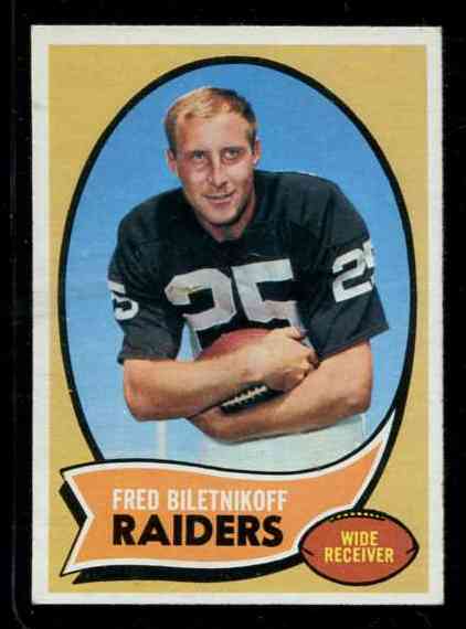 1970 Topps FB # 85 Fred Biletnikoff (Raiders) Football cards value