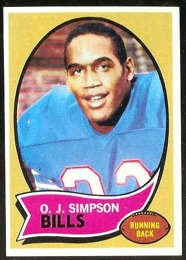 1970 Topps FB #.90 O.J. Simpson ROOKIE [#a] (Bills) Football cards value