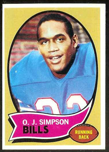 1970 Topps FB #.90 O.J. Simpson ROOKIE [#b] (Bills) Football cards value