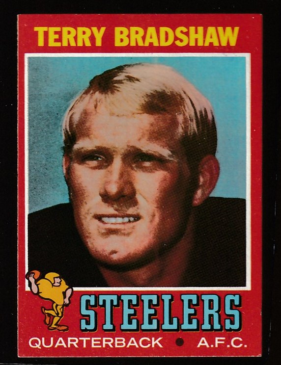 1971 Topps FB #156 Terry Bradshaw ROOKIE (Steelers) Football cards value