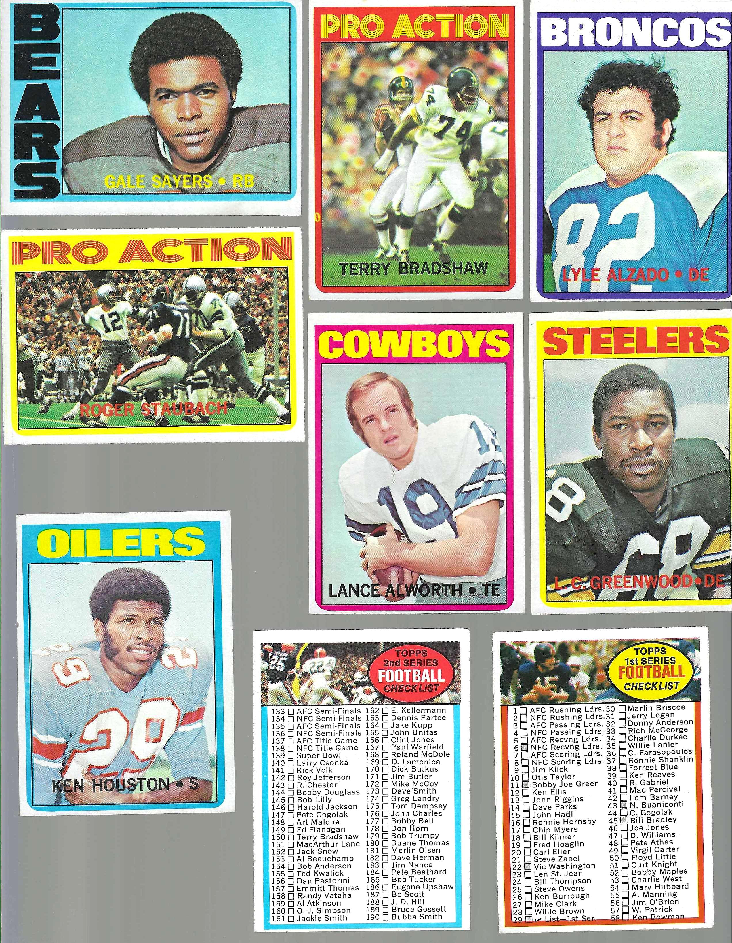 1972 Topps  Football - Lot of (83) with PLENTY OF STARS !!! Football cards value