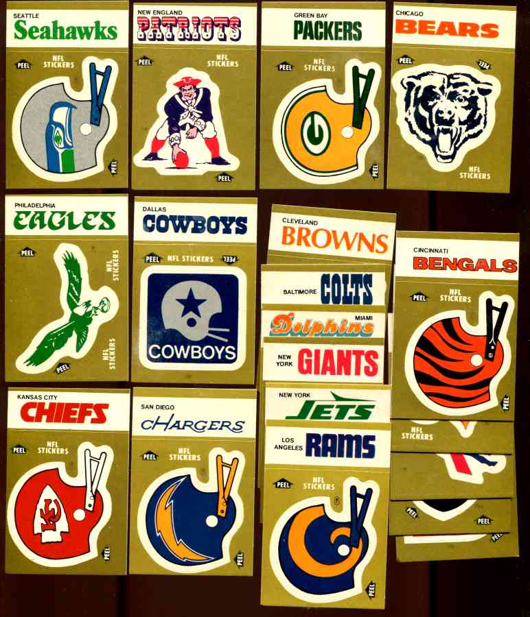 1983 Fleer NFL Team SCHEDULE Card/Stickers  - NEAR SET/LOT (42) different Football cards value
